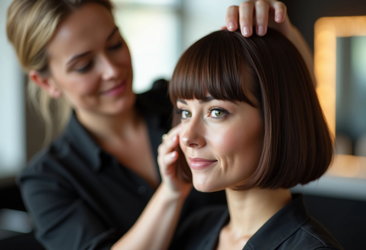 carré court plongeant cheveux fins : techniques de coiffure pour un look resplendissant - coiffure  cheveux fins